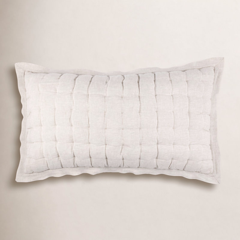 Lush Linen Puff Sham, King, Natural