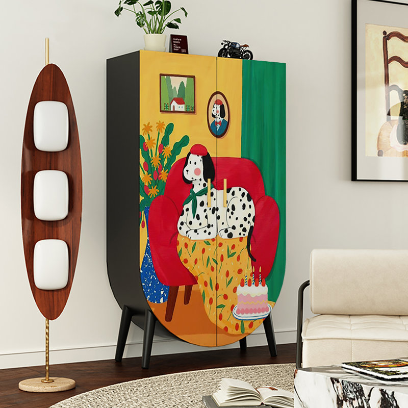 Décoration de chambre à coucher avec rangement pour garde-robe, Noir / multicolore