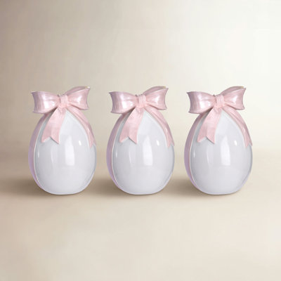 7.5" Resin Egg With Bowtie