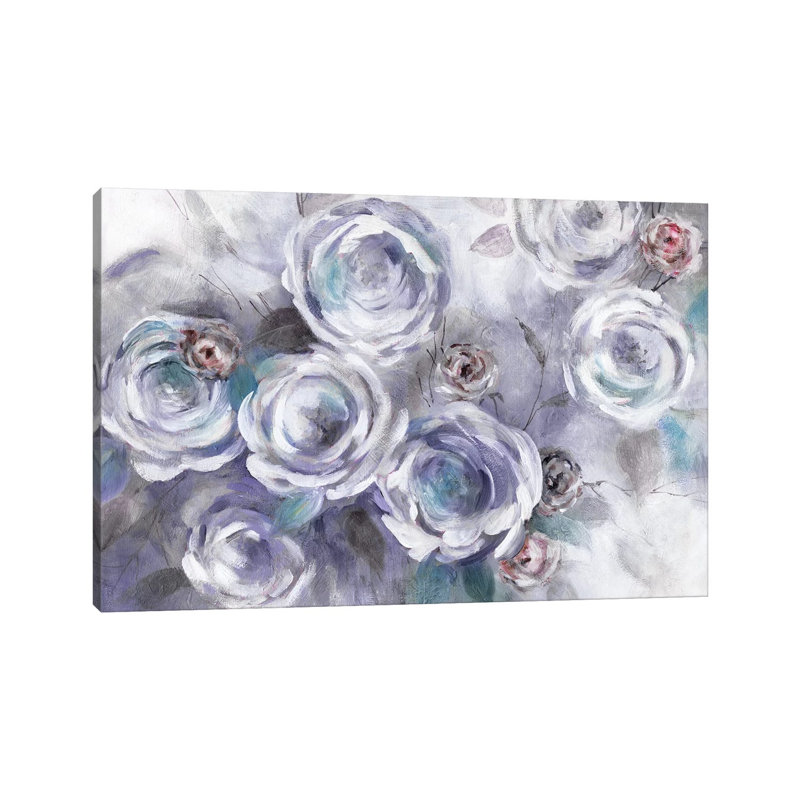 Iced Flowers by Carol Robinson - Painting on Canvas, 66.04 cm H x 45.72 cm W x 1.91 cm D, Wrapped Canvas
