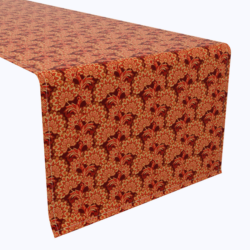 Table Runner, 100% Cotton, Floral 170, 72" x 16"