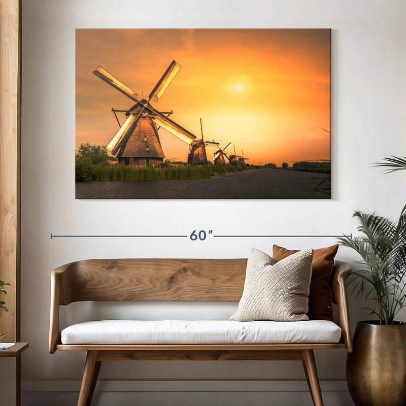 Moulin à vent hollandais Alvord, H 34 po x l 51 po