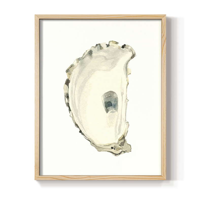 «Neutral Oyster Study II», reproduction encadrée - bois massif, H 21 po x l 17 po