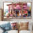 Toile avec cadre flottant brun