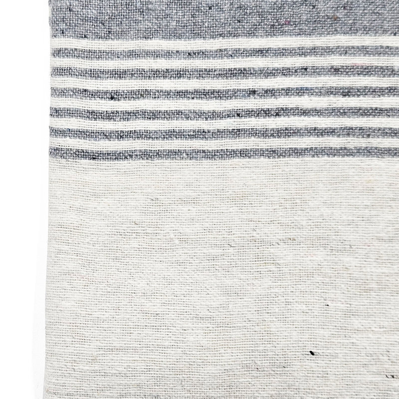 Throw Blanket 50x60 Cotton 2 Pack Gray Decorative Stripe