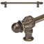 Acanthus 22 inches c.c. with 1/2 round smooth bar long pull Romanesque style in Oil Rub Bronze-193783189-193783188