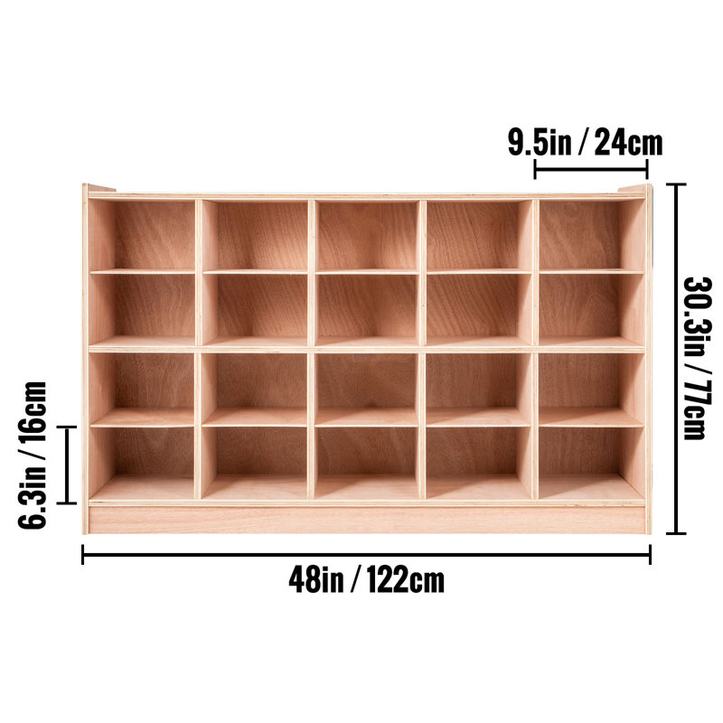 Cubby Wooden Storage Unit 20 Cubby Storage Unit Classroom 30 Inch High Plywood
