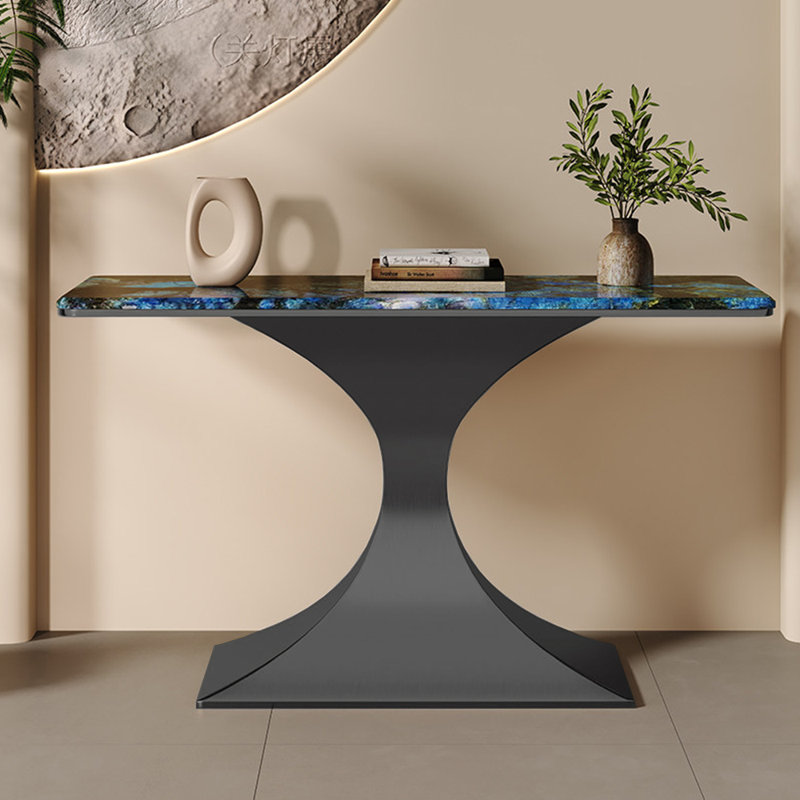 Console légère et luxueuse, 33,5 po H x 70,9 po L x 13,8 po P, Noir