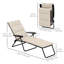 Chaise longue pliante avec coussin, dossier réglable -685918605