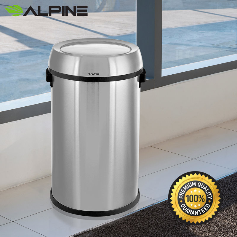 17 Gal. Stainless Steel Trash with Lid