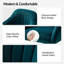 Chaise de travail en velours Adan-851133886