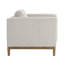 Détails par Becki Owens, chaise en tissu Renee avec base en bois, gris clair