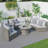Sidwell 6 - Person Patio Conversation Sets with Cushions-92465696-22711297