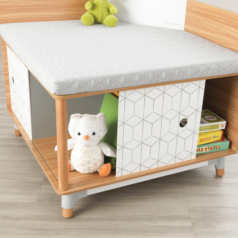 Kids 21.69'' Wood Foam Chair and Ottoman