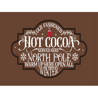 «Hot Cocoa» sur toile par impression à lettres et doublée