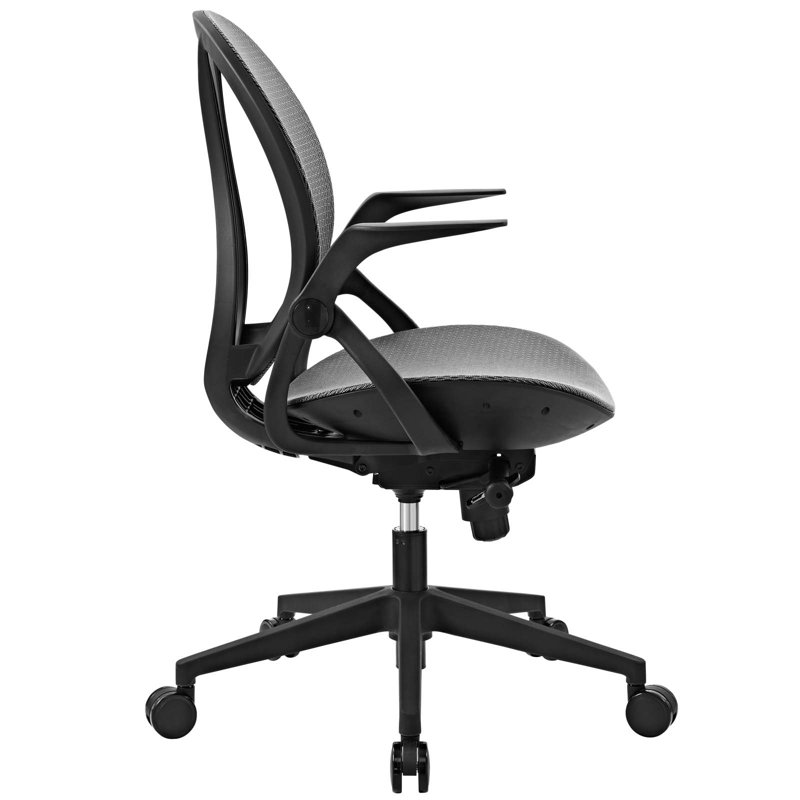 Gray Mesh Swivel Task Office Chair with Plastic Base