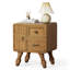 Table de chevet rétro en bois massif avec 2 tiroirs et armoire, table de bout antique pour chambre à coucher ou salon