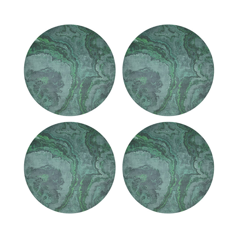 Agate Sodlaite Pebble 16" Vinyl Placemat, Malachite