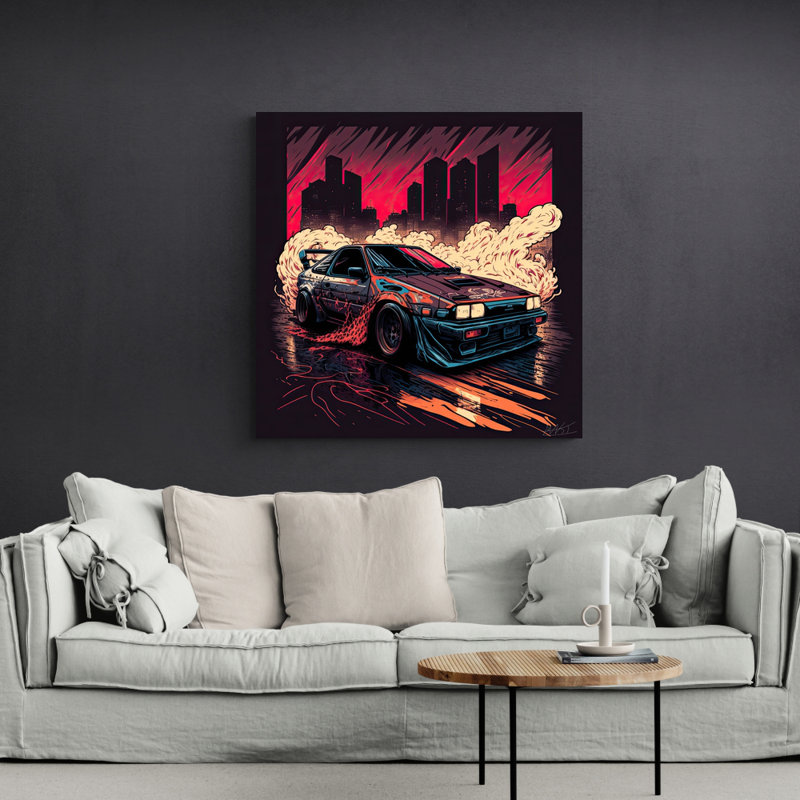 Reproduction sur toile sans cadre de la voiture de l'AE86 Retro IV, H 30 po x l 30 po x P 1,5 po