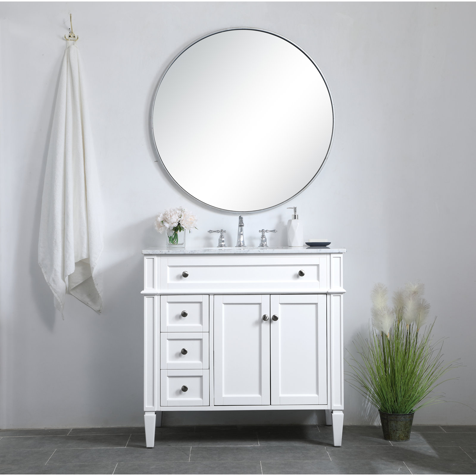 Rivers 36'' Single Bathroom Vanity, White