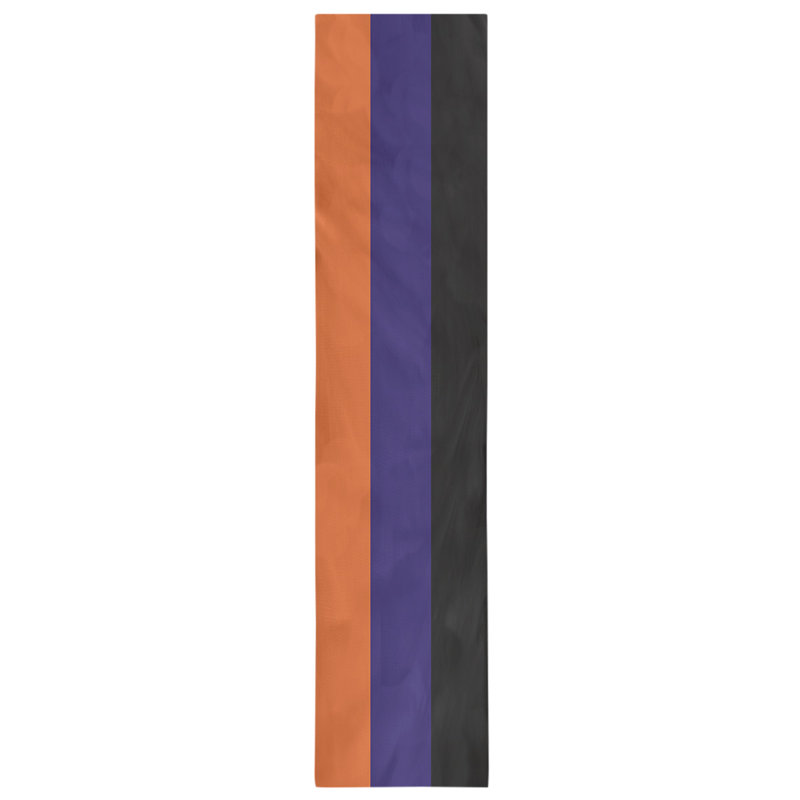 Chemin de table de basketball, L 90 po x l 16 po, Croisé en coton, Phoenix orange / mauve / noir
