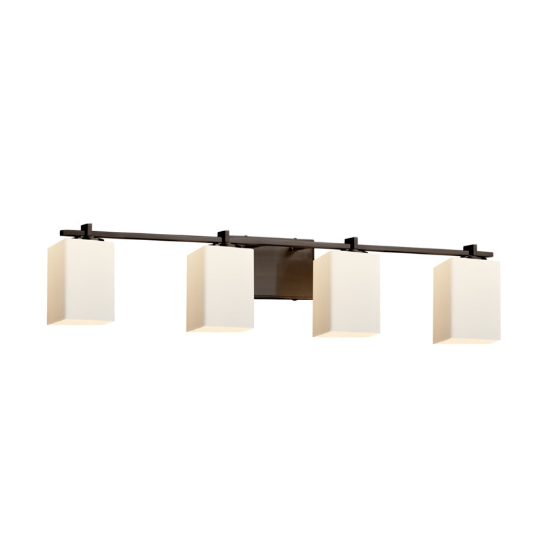Casson 4 - Light Dimmable Vanity Light, Polished Chrome, Opal, 100W E26