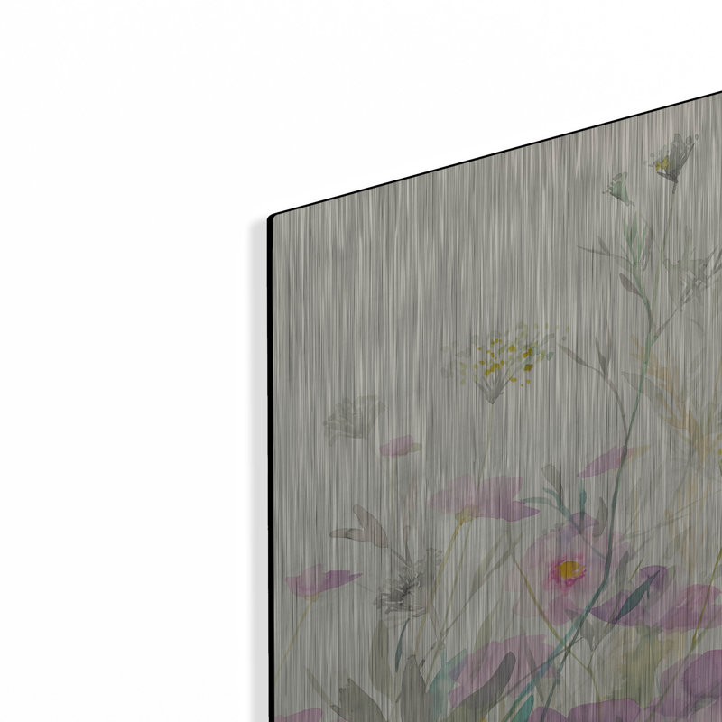 «Queen Annes Lace and Cosmos» par Danhui Nai, art mural en métal, H 16 po x l 24 po