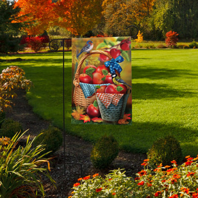 Harvest Apple Basket Fall Garden Flag