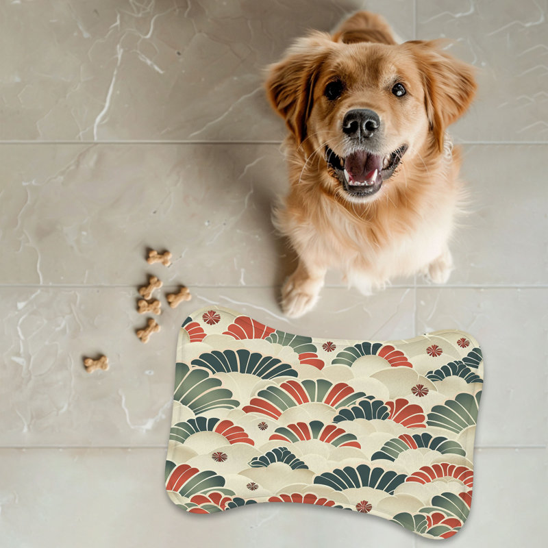 Japanese Pattern Classics - 1 Piece Bone Shape Feeding Mat