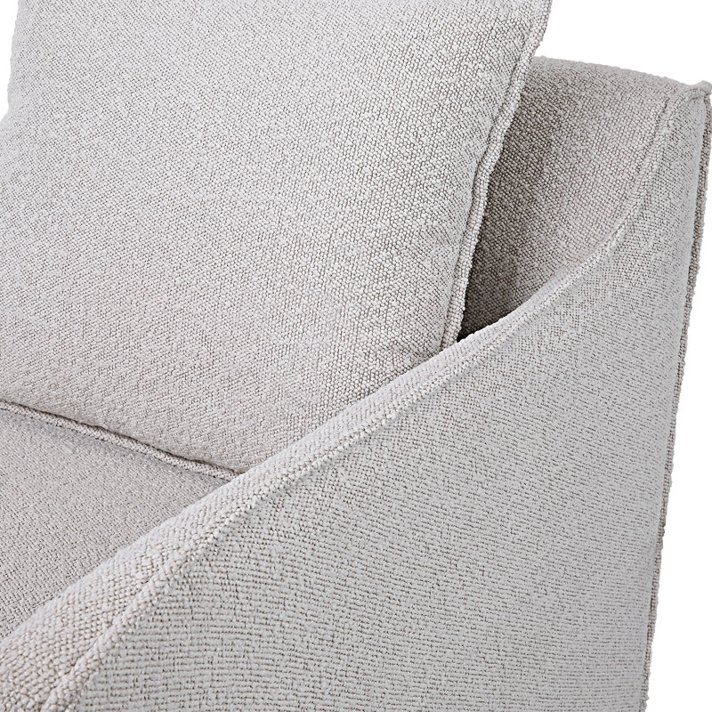 Fauteuil pivotant gris Akinola