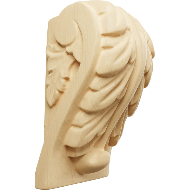  Corbeau à feuilles d'acanthe, (paquet de 2), Aulne, L 1,75 po x H 3 po x P 1,5 po 