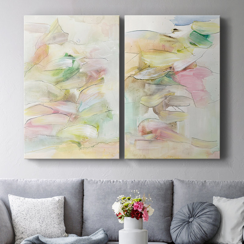 «Colorful Coalescence I», toile tendue avec châssis de qualité supérieure, prête à être accrochée, H 12 po x l 16 po