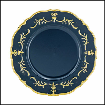 Set of 8 Durable Plastic Charger Plates, Perfect for Elevating Table Settings and Protecting Dining Tables