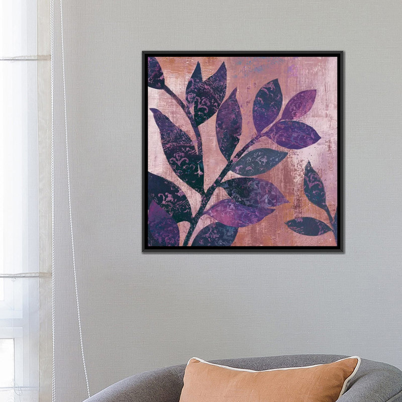 «Viola I», impression sur toile, H 18 po x l 18 po x P 1,5 po, Toile avec cadre noir, Pas de tapis