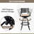 29'' Swivel Aluminum Outdoor Bar Stool with Removable Sunbrella Cushion (Set of 4)-2136839107