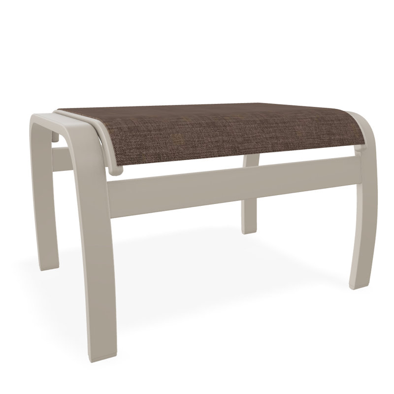 Repose-pieds d'extérieur avec coussin Askar, Moka Sunbrella®, Désert texturé