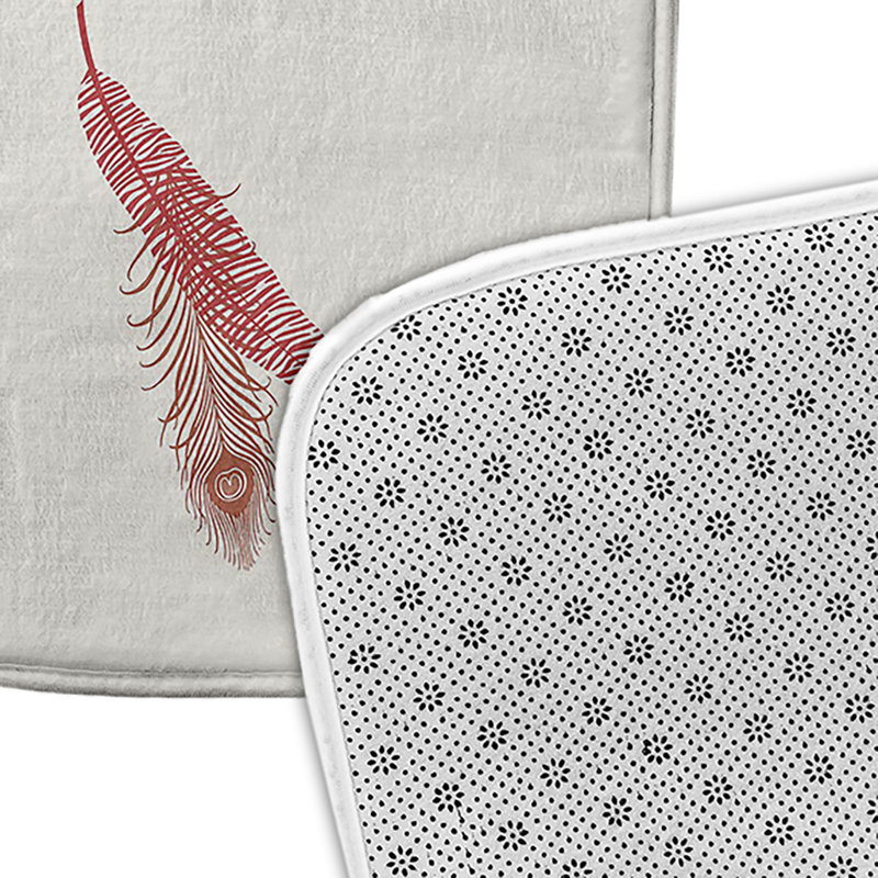 Tapis de bain GGG, L 17 po x L 24 po, Rouge