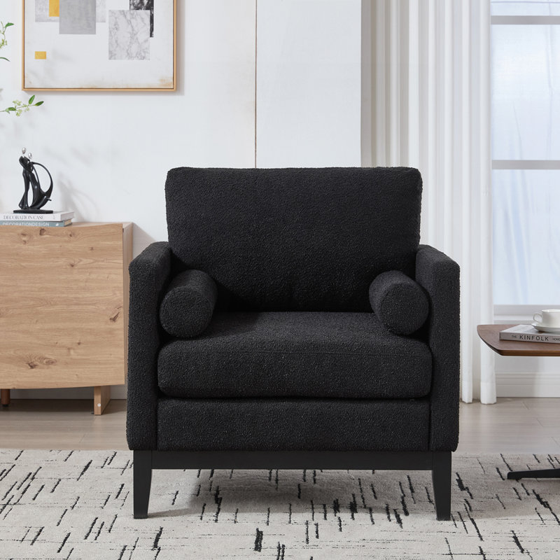 Fauteuil d'appoint 35,4 po, Pied noir-noir