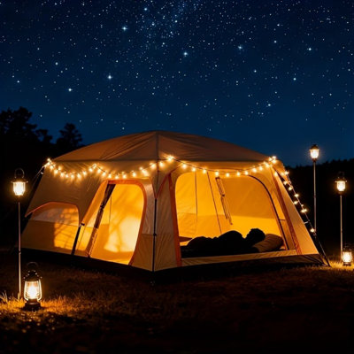 Tent For 4-6 People, Featuring, Sun Protection, Mosquito Repellent, And Portable Design, Ideal For Outdoor Camping