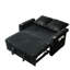 Fauteuil inclinable de 53 po avec fonction de charge, revêtement en velours côtelé, fauteuil inclinable multifonctionnel gris foncé à cinq positions-121369601