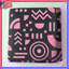 Couvre-lit matelassé à formes géométriques roses toutes tailles-130109152