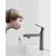Robinet de salle de bain gris de style moderne - 1 trou, fixation sur le comptoir, 21 fonctions, économie d'eau, surface à gratter, débit dense, aérateur détachable à poignée simple, corrosion, aucune empreinte digitale-127300438