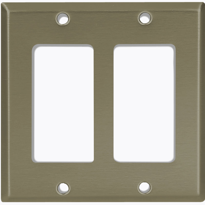 Plaque d'interrupteur en métal