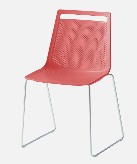 Chaise d'invité Akami, rouge