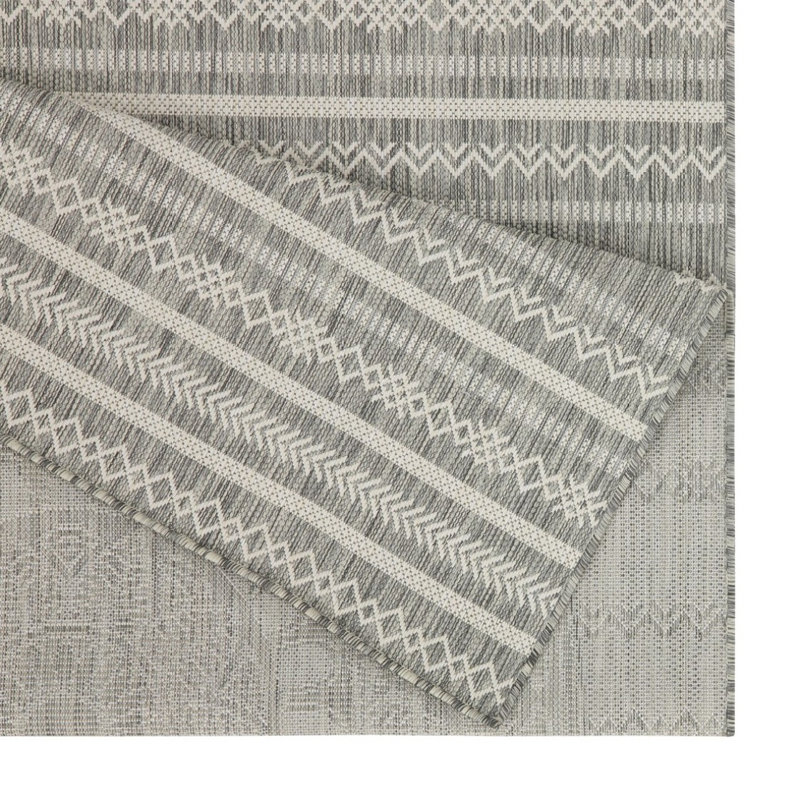 Sunshine GC_HAR2018 Silver 2 Ft. 7 In. X 7 Ft. 3 In. Indoor/Outdoor Area Rug, Runner 2'7" x 7'3"
