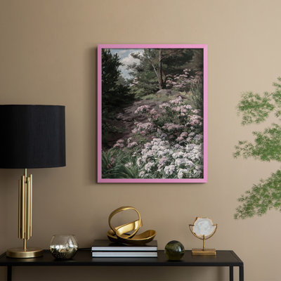 Impression florale vintage encadrée Cxxxviii - bois massif