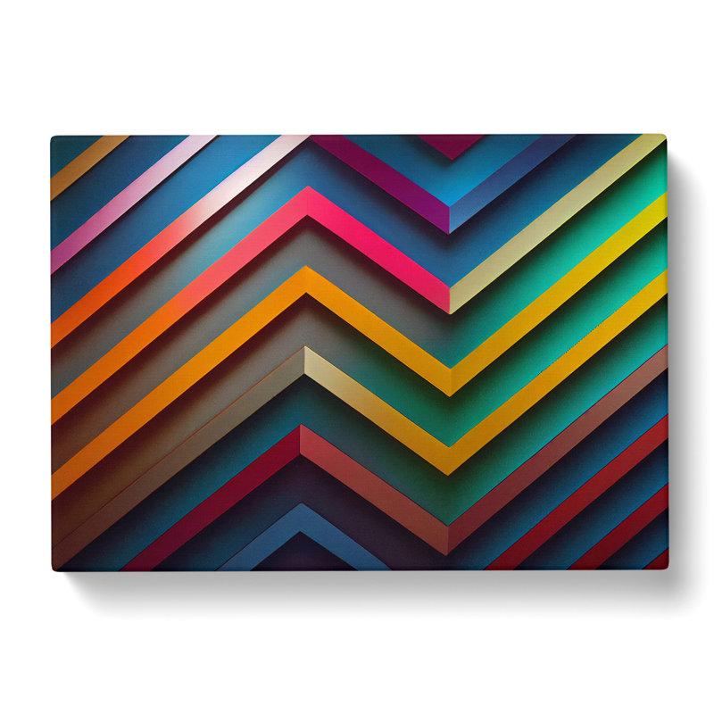Chevron - Wrapped Canvas Print, 40cm H x 60cm W x 3cm D