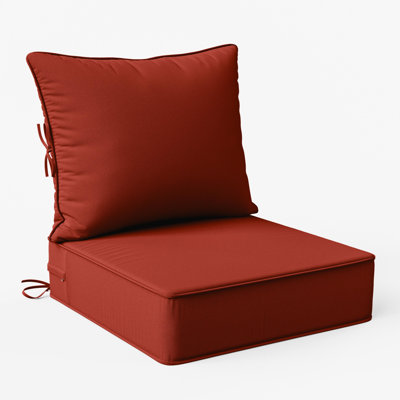 Wynee 24"W X 24"D Outdoor Cushions 6.5'' Deep Seating Cushion Set Indoor and Outdoor Seat / Back Cushion, Only Cushions