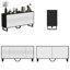 Commode 4 portes avec pieds en métal et tablettes réglables