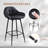 Faux Leather Bar Stool with Footrest-531926007